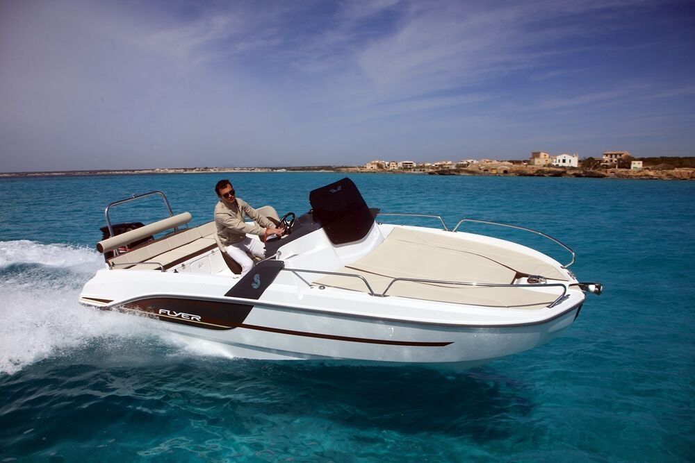 Charter boat beneteau flyer 6m sundeck day charter ibiza