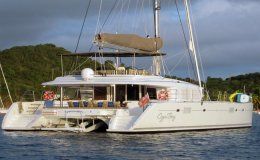 Copper penny crewed catamaran 3 double cabins up to 6 guests bvi
